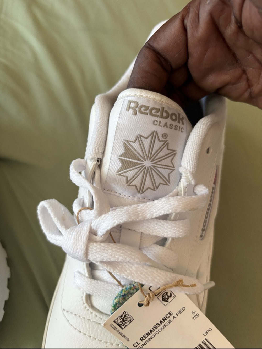 Reebok White Low-Top Leather Sneakers - Picture 5 of 9